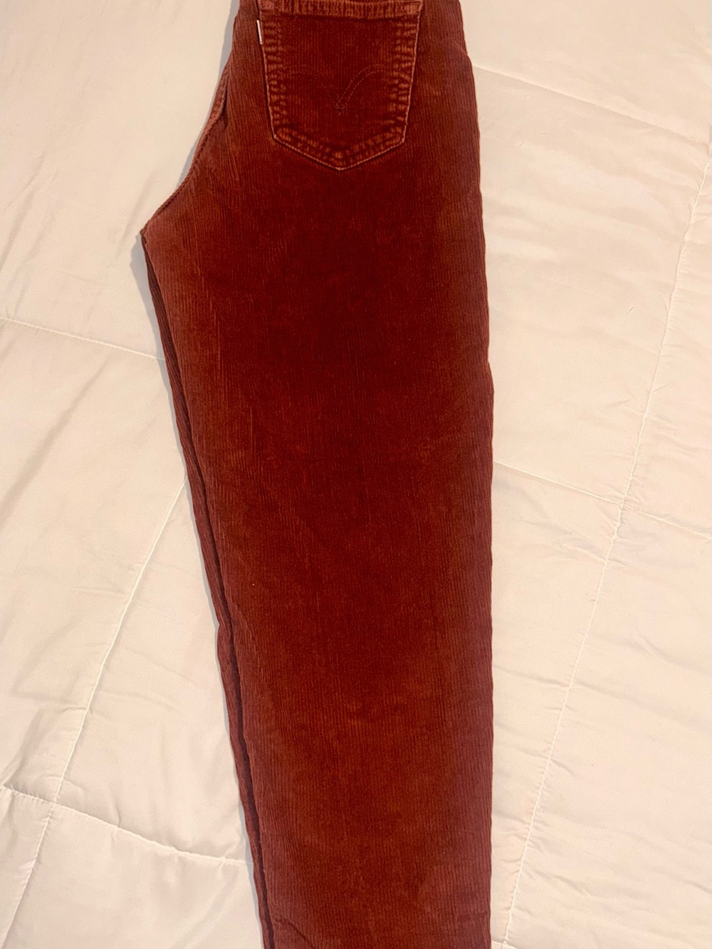 Levi's High Waisted Corduroy Mom Jeans in Rust - Picture 4 of 4